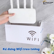 Wall-mounted wifi shelf, wifi shelf for digital head modem, power outlet made of high-quality ABS pl