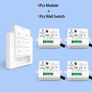 Diese RF433MHz AC 110V 220V 10A สวิตช์ไฟไร้สาย ปุ่มกดสวิตช์ผนังดูดซับสำหรับการปรับปรุงบ้าน