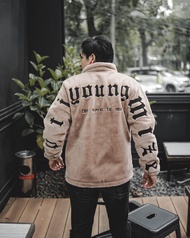 Uniklo Jaket Sherpa Genious Black Jaket Musim Dingin