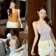 Firewire Knitted Halter Top Open Back Bright Colors In A Sweet And Spicy Style' Z-R56