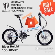 Oyama Bicycle (Taiwan) - FBI AX3 2022 -  - Free Shipping -  Folding Bike 20 Inch (Wheel 406)