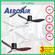 Aeroair AA335 35" / 46" / 52" 3 Blades DC Ceiling Fan with Tri-Color LED