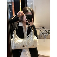 Thailand LYN LYN Underarm Bag 2024 New Style Female Bag Puff Bow Pleated One-Shoulder Portable Bague