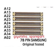 LCD Connector Mainboard Connector FPC Samsung Galaxy A12 A13 A22 A23 A24 A32 A33 A34 A02 Ready