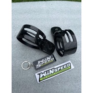 GANTUNGAN Carbon kevlar exhaust clamp ninja 2-stroke inlet 2.3-2.5 inch exhaust hanger