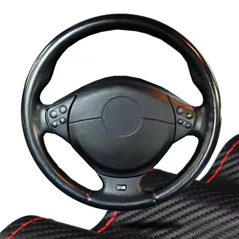 Custom Carbon Fiber Leather Car Steering Wheel Cover For BMW M Sport E36 1996-2000 E39 1995-2001 Z3 