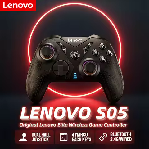 Lenovo S05 Wireless Game Controller 3 Modes Connectivity Bluetooth Gamepad for Switch iPhone Android