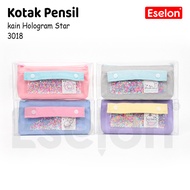 3018 Fabric Pencil Case Zippered Pencil Case + holo Star Toy