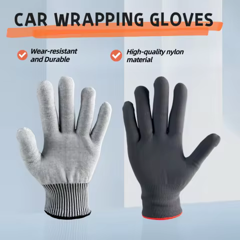 3/5 Pairs Car Vinyl Wrapping Gloves Anti-Static Window Tint Film Install Gloves Nylon Tinting Work S