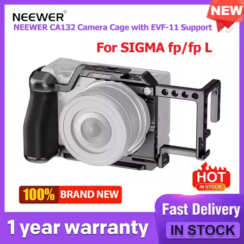 NEEWER CA132 Nonslip Camera Cage with EVF-11 Support Arca Type Quick Release Plate For SIGMA fp/fp L