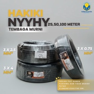 [PER METER] NYYHY Cable HYO Hakiki 3 Core 3x0.75mm 3x2.5mm 3x4 mm - Flexible Black Stranded Cable SN