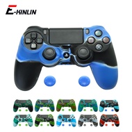Silicone Camo Protective Skin Case Gamepad Soft Rubber Shell Controller Thumb Grips Joystick Caps For Sony Playstation 4 PS4