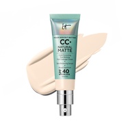 IT Cosmetics CC+ Cream Natural Matte Foundation with SPF 40 - Shine-Reducing & Long-Wear Full Covera