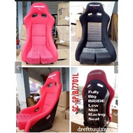 BRIDE SEAT FULL BUCKET RACING ILLEST LOW MAX WITH UNIVERSAL RAILING Fully wira waja honda civic ek eg myvi vios bezza