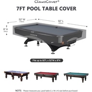 ClawsCover Pool Table Cover 7/8/9 Feet,Heavy Duty Waterproof Scratch-Free 600D Polyester Cloth,Outdo