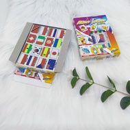 Fancy eraser country flag 1 box/48 pcs erasers