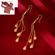 916 Gold earring Pawnable Wheat Tassel Drop Earrings