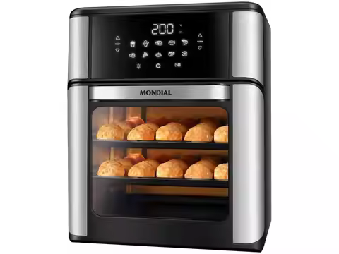 Mondial Oil-Free Electric Fryer/Air Fryer Oven AFON-12L-BI Black 12L - 110V