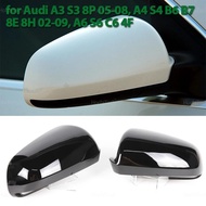 1 pair Rear View Side Case Trim Car Rearview Mirror Caps for Audi A3 S3 8P 05-08, A4 S4 B6 B7 8E 8H 