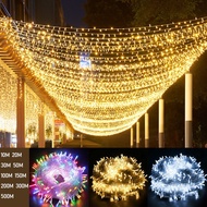 Christmas String Fairy Light 8 Mode LED String Lights Outdoor Waterproof Wedding Holiday Party Patio