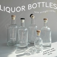 Liquor bottle glass bottle - cork cap