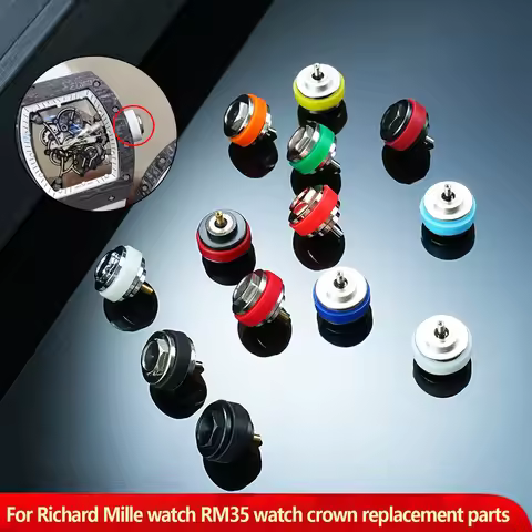 Copper+Silicone waterproof crown for Richard Mille watch RM35 automatic mechanical watch replacement