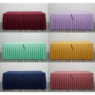 Table Cover Skirting Geena/Pongee Pleated All Sides Table Cloth 4/5/6ft Folding Table Events Party
