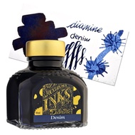 British Diamine Fountain Pen Ink Bottle, Diamine Denim Ink Bottle 80ml