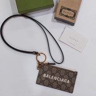 Gucci X Balenciaga the hacker project card case with strap .