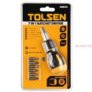 [Real Photo] [Genuine] Tolsen 20033 7-in-1 multi-function automatic dwarf screwdriver set, 7 flat an
