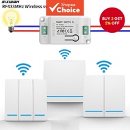 Smart Switch Wireless RF 433mhz Wall Panel Controller Receiver