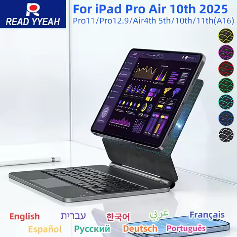 Bluetooth Wireless Magic Keyboard With Magnetic for iPad a16 Case for iPad Air 4 10.9in Pro 11 12.9 