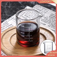 [Lovoski2] Clear Glass Espresso Glass Measuring Cup for Measurement 3.38