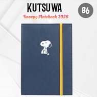 Kutsuwa Snoopy Family Diary 2026 B6 Monthly Navy Faux Leather (Dec 2025 Start)【Direct from Japan】