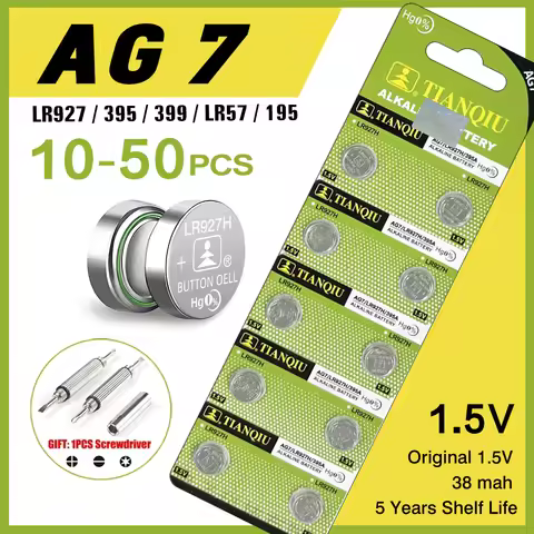 Original 10-50Pcs AG7 LR927H Button Batteries SR927SW 395 395A L926F Coin Cell Battery for Watch Toy