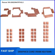 GPU VRAM Memory Copper Heatsink for RTX3060 3070 3080 3090/5600 5700/470 480 590/6600/6700/6800/6900 Thermal Pad Replacement