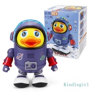 KING Electric Dance Space Duck Music Light Little Cute Duck Toy
