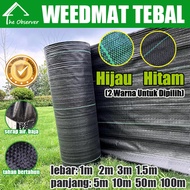 Weedmat  Penutup Tanah Kawalan Rumput Saiz 5M/10M Weed Control Mat Garden Green House Pertanian Plas