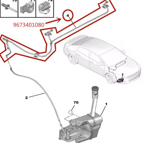 Hot Sale 9673401080 6438ET Car Engine Hood Front Windscreen Wiper Nozzle for Peugeot 508 Windshield 