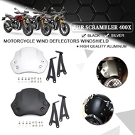 Motorcycle Windshield Aluminum Wind Deflector Cockpit Fairing For Scrambler 400X Scrambler400X 2024