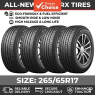 Durable KILOARX 265/65R17 Fuel Efficient Tires plus Kanyoto Cap, Deep Tread, and Tire Air Cover