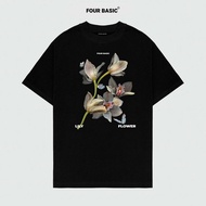 【HOT】 Lily Flowers Fullbox loose round neck long sleeve T-shirt Streetwear T-shirt for Men and Women