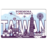 [Easycard Sticker] Taiwan Attractions (Purple Airplane) Tourism Travel Easycard/e Cartoon/icash/Memb