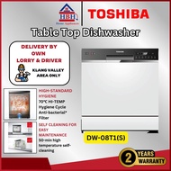 [ Delivery By Own Lorry ] Toshiba DW-08T1(S)-MY | DW-08T3(S)-MY 8 Place Settings Table Top Dishwashe
