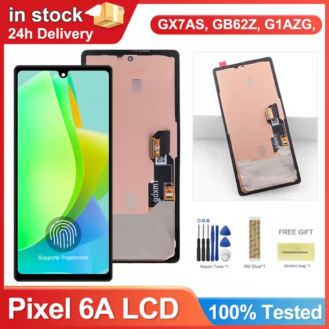 Super AMOLED For Google Pixel 6A GX7AS GB62Z G1AZG GB17L LCD Display Digital Touch Screen Assembly f