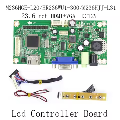 M236HGE-L20/HR236WU1-300/M236HJJ-L31 LCD Controller Board HDMI and VGA DC12V 30pin LVDS LED 1920*108