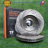 🔥 PROTON GEN2 / PERSONA - (FRONT) (REAR) DISC ROTOR SPORT SLOTTED & DRILLED ORIGINAL TF THAILAND (1Y