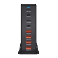 USB Type C PD Fast Charge 3.0 USB Type C Fast Mobile USB 240W Desktop GaN Charger 8-port