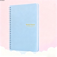 Simple Coil Notebook With Thickened Pages Waterproof Cover 52 Weeks Record Coil Notebook. Retro Coil