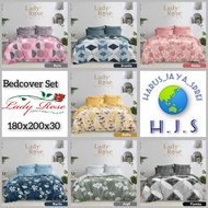 Bedcover Set King - Lady Rose No.1 Uk 180x200 Bed Cover flat